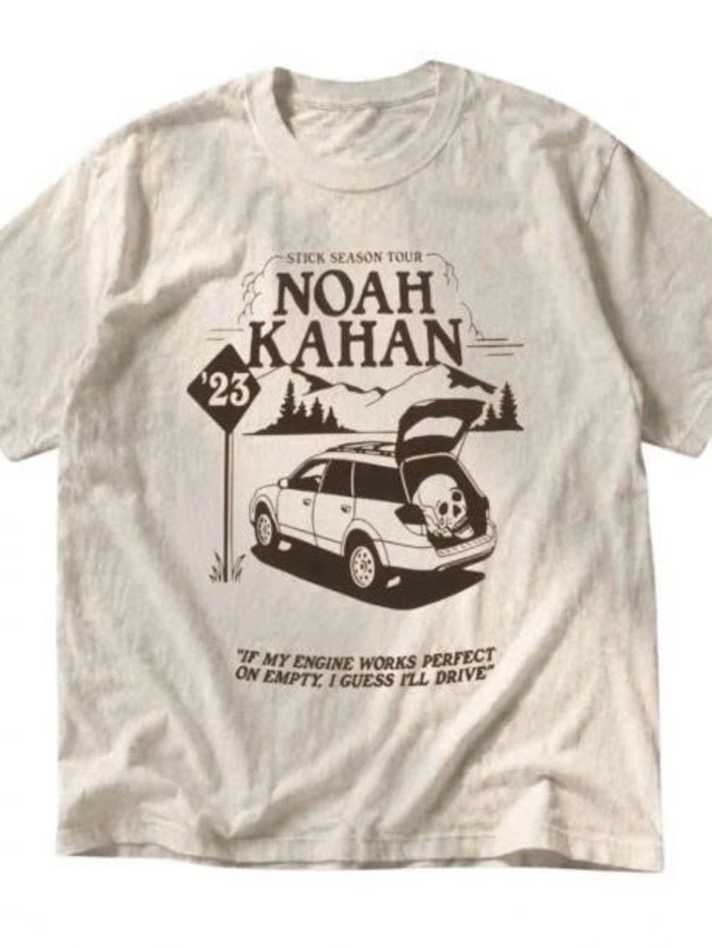 Gildan Cream Noah Kahan Tour Short Sleeve Graphic Tee